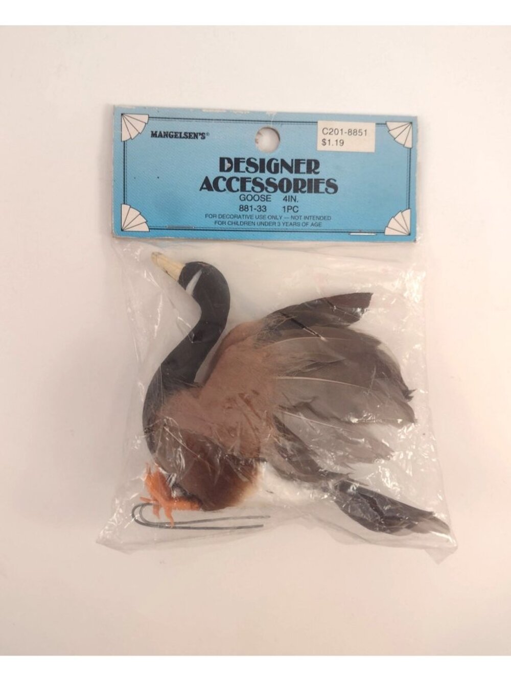 Vtg Mangelsens Designer 4" Goose Craft Supply Floral Arrangement Design Geese
